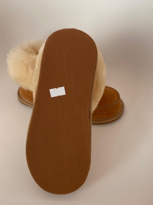 Buty mokasyny premium ze skóry owczej - miodowe